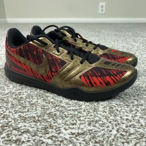 Nike Shoes Mens Size 10.5 Red Gold Kobe Mentality Basketball Low Top Sneakers